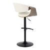 Symphony - Adjustable Barstool (Set of 2) - Black Base And Gray Backrest
