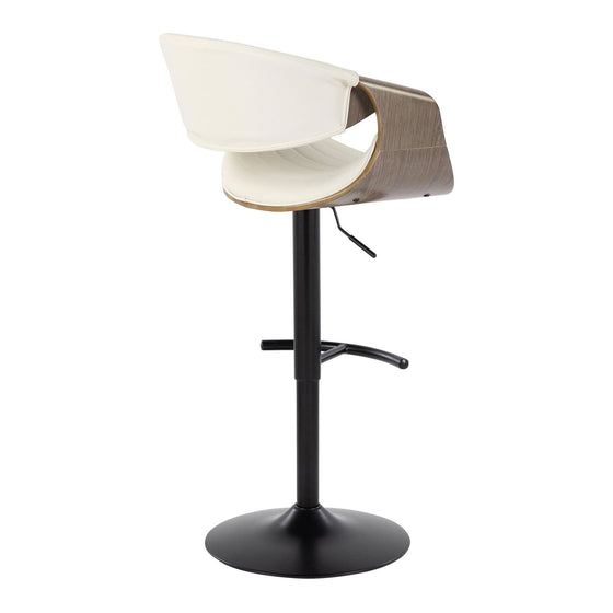 Symphony - Adjustable Barstool (Set of 2) - Black Base And Gray Backrest
