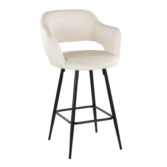 Margarite - 26" Fixed-Height Counter Stool - Black Metal (Set of 2)