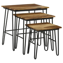  Nayeli - 3 Piece Solid Sheesham Wood Nesting Tables - Natural