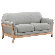  Vaughn - Fabric Upholstered Flared Arm Loveseat - Gray