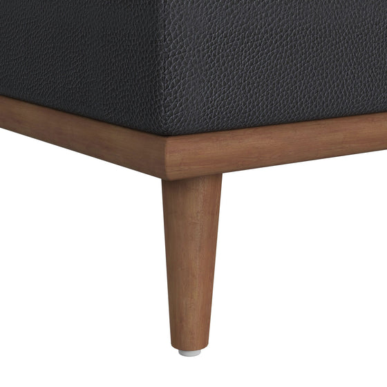 Horizon - Ottoman With Wood Base