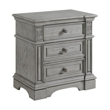  Glenmore - 3-Drawer Nightstand With USB - Aged Gray