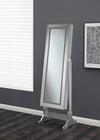 Moore - Cheval Mirror With Jewelry Storage - Silver