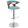 Gardenia - Adjustable Barstool - Chrome Base & Walnut Backrest