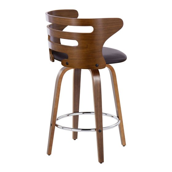 Cosi - 26" Fixed-Height Counter Stool (Set of 2) - Walnut Backrest