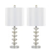 Diamond - Stacked 23" Crystal Table Lamp (Set of 2) - White