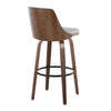 Gianna - 30" Fixed-height Barstool (Set of 2) - Pearl Silver