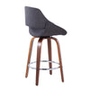 Fabrico - 26" Fixed-height Counter Stool (Set of 2) - Walnut And Charcoal