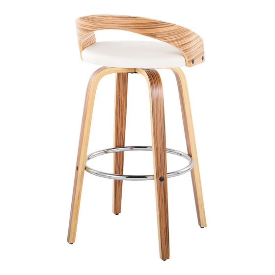 Grotto - 30" Fixed-height Barstool (Set of 2) - White