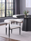 Dunmore - Boucle Upholstered Dining Arm Chair (Set of 2) - Cream