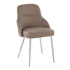 York - Upholstered Chair (Set of 2) - Chrome Metal Legs