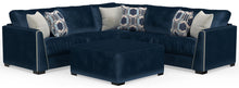  Jetson - Sectional With Comfort Coil Seat Cushions, Included Accent Pillows & Cocktail Ottoman