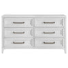 Marielle - 6-Drawer Bedroom Dresser - Distressed White