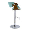 Curvini - Adjustable Barstool With Swivel - Walnut (Set of 2)