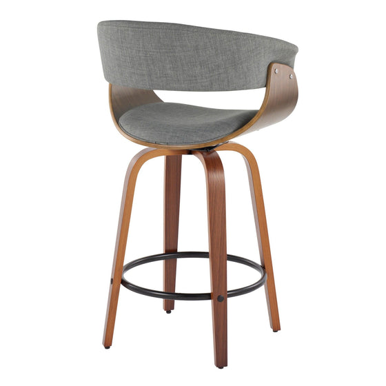 Vintage Mod - 26" Fixed-Height Counter Stool (Set of 2) - Black Footrest