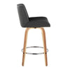 Santi - 25" Fixed-Height Counter Stool With Swivel - Zebra Wood (Set of 2)