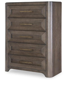  Lancia - 5 Drawer Chest - Charred Oak