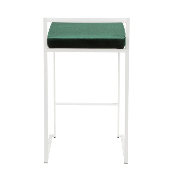 Fuji - Stackable Counter Stool - White Base (Set of 2)