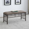 Livingston - Microfiber Upholstered Bench - Brown And Bronze