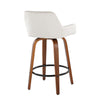 Daniella - 26" Fixed-height Counter Stool (Set of 2) - White, Walnut And Black