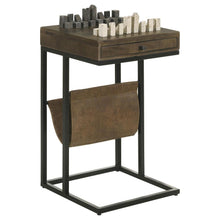  Chessie - 1-Drawer Side Table With Leatherette Sling - Tobacco