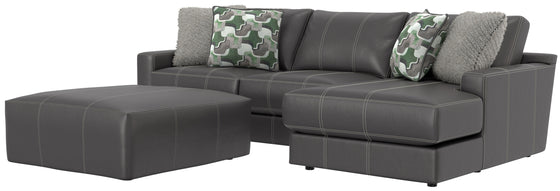 Minori - Italian Leather Sectional Sofa And Cocktail Ottoman