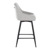 Hannah - 26" Fixed-Height Counter Stool With Swivel (Set of 2) - Black Metal