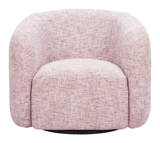 Refine - Swivel Chair - Pink Tweed