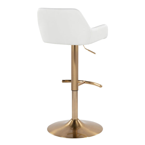 Daniella - Adjustable Barstool (Set of 2) - Gold Base