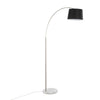 March - Floor Lamp - White Marble And Nickel