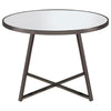 Jillian - 5 Piece Round Mirror Top Dining Set - Black Nickel