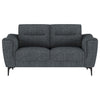 Nolan - Upholstered Sloped Track Arm Loveseat - Charcoal