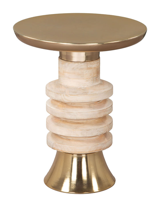 Ringar - Side Table - Gold & Natural