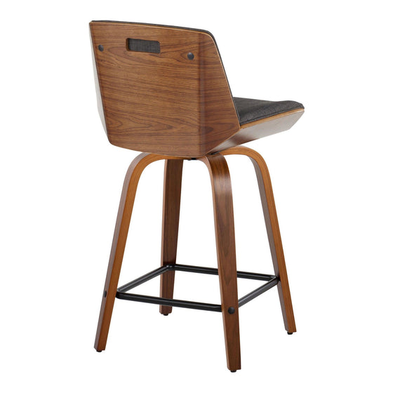Corazza - 24" Fixed-height Counter Stool (Set of 2) - Charcoal