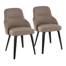  York - Upholstered Chair (Set of 2) - Black Wood Legs