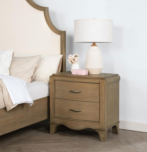 Revello - 2-Drawer Nightstand Bedside Table - Washed Mango