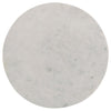 Astoria - Round Genuine Marble Side End Table - White