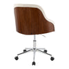 Bacci - Office Chair - Chrome Metal Base