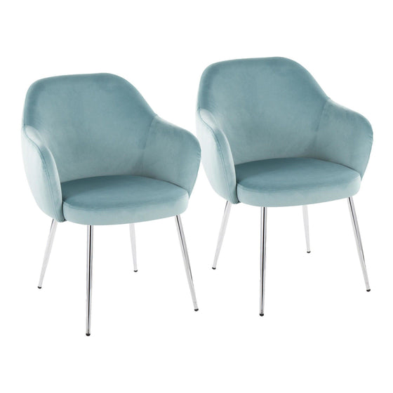Buena - Dining Chair (Set of 2) - Chrome Metal Legs