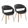 Curvo - Upholstered Chair (Set of 2) - Whitewashed Wood Legs