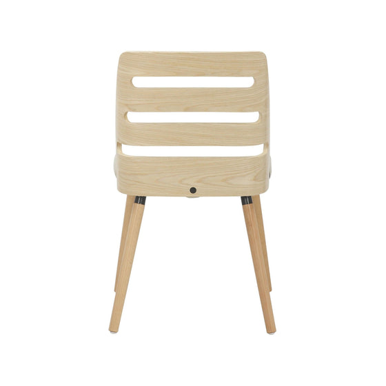 Trevi - Dining / Accent Chair - Natural Wood With Cream Fabric