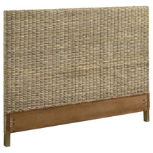  Zyla - Woven Rattan California King Panel Headboard - Kubu Gray
