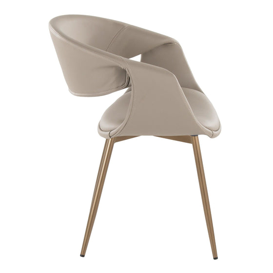 Curvo - Upholstered Chair (Set of 2) - Antique Copper Metal Legs
