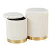 Marla - Nesting Pleated Ottoman Set