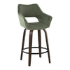Mustang - 26" Fixed-Height Counter Stool With Swivel - Walnut Glazed Wood (Set of 2)
