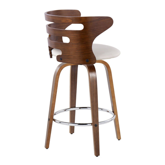 Cosi - 26" Fixed-Height Counter Stool (Set of 2) - Walnut Backrest