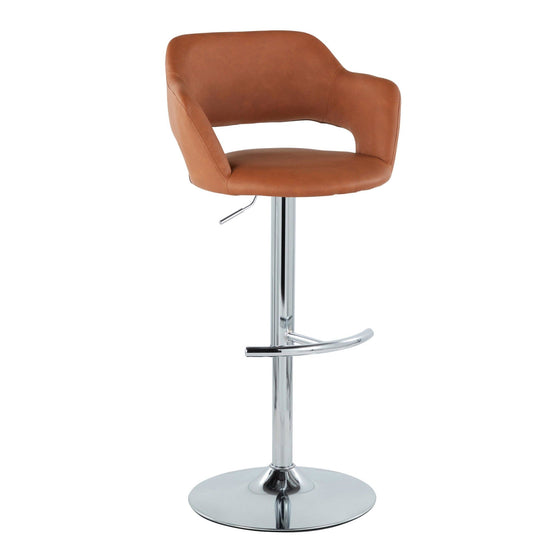 Margarite - Ajustable Barstool With Swivel - Chrome Metal (Set of 2)
