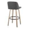 Toriano - 30" Fixed-height Barstool (Set of 2) - Gray