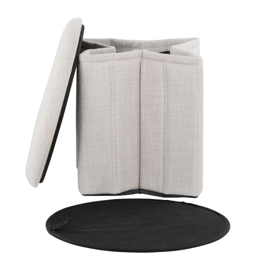 Lindsey - Storage Ottoman - Beige